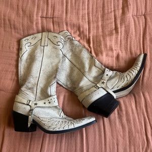 Womens white cowboy boots